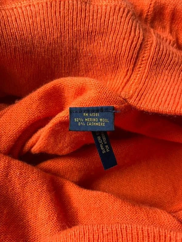 Ralph Lauren Women’s orange cashmere hoodie Size S – photo 8